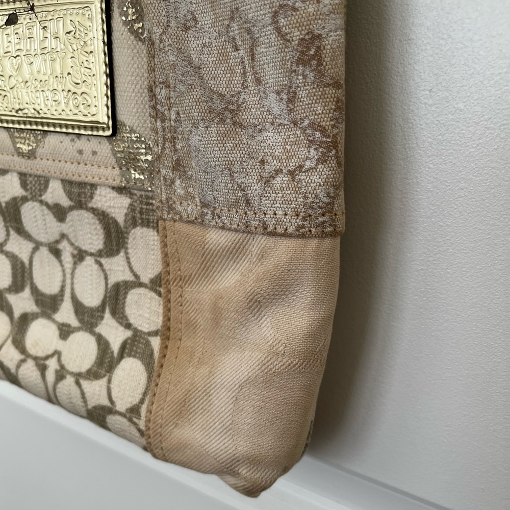 Coach Patchwork Signature Crossbody Bag in Beige, Gold, & Taupe, y2k - Picture 14 of 16